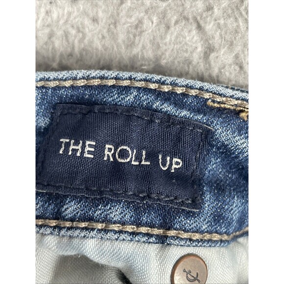 Lucky Brand Bermuda Jean Shorts Womens 31 x 6.5 The Roll Up Dark Wash Mid Rise - Picture 8 of 10